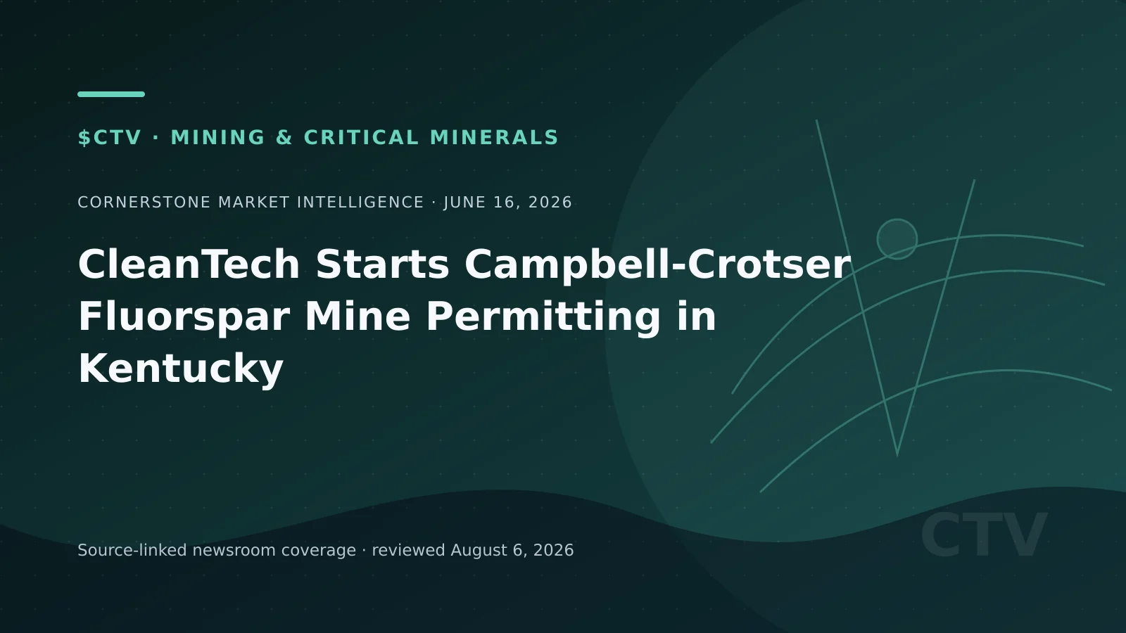 Editorial Kentucky permitting and fluorspar processing graphic for CleanTech