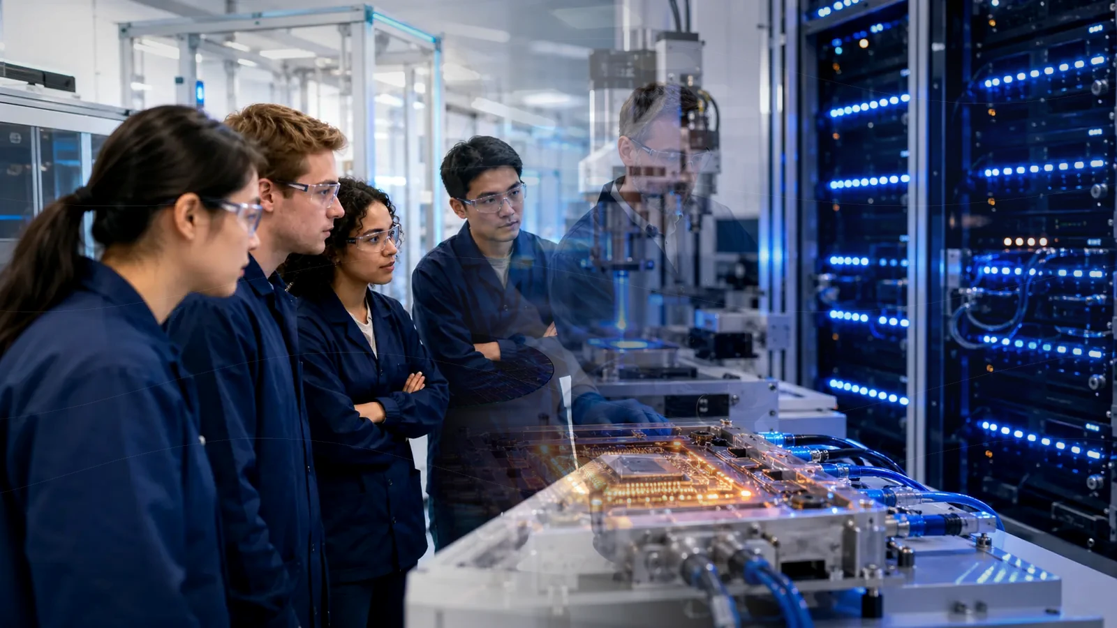 AI infrastructure laboratory and data-center systems representing Core AI second-quarter operating growth