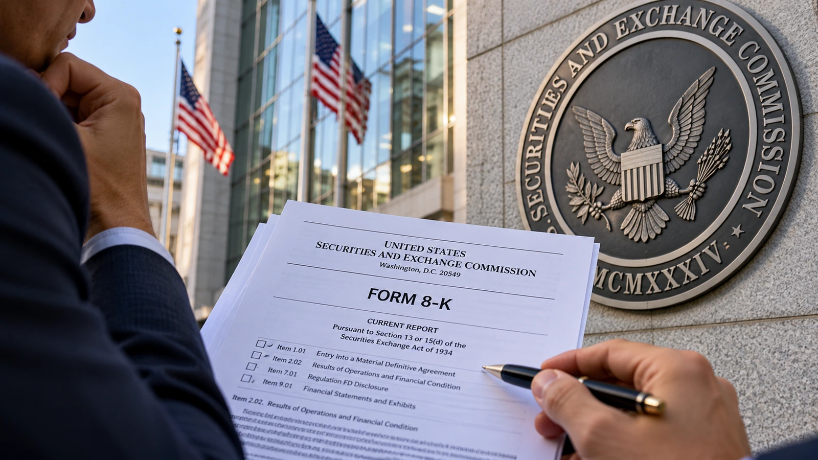 Original editorial graphic illustrating How an SEC Form 8-K Can Change the Small-Cap Investment Picture